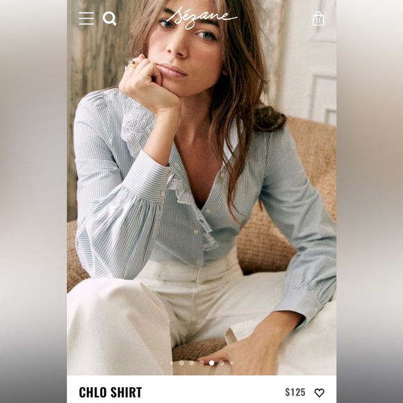 Sezane Tops - Sezane Chlo shirt, size 38 (US 6) worn once.